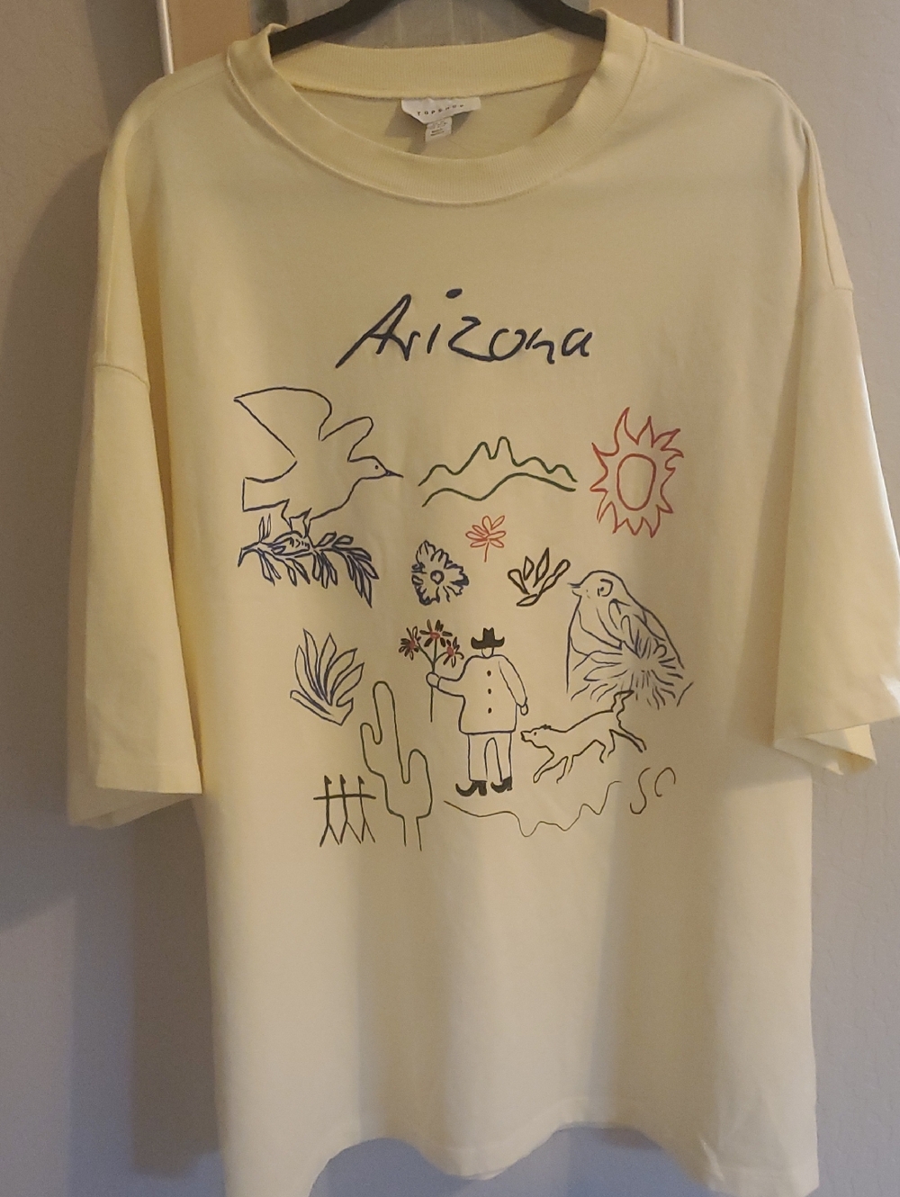 Topshop Arizona Yellow Tee New Without Tags